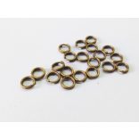 20db Dupla szerelőkarika - antik bronz (5mm)