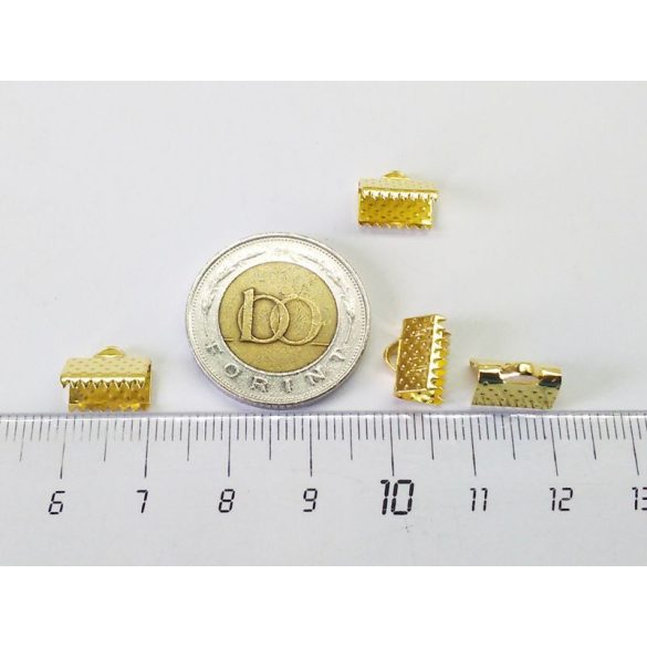 Arany színű szalagvég 10mm - 4 db