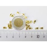 Arany színű bőrvég - 20db