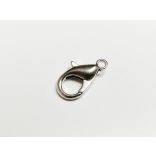 Platina ezüst színű Delfinkapocs (16x8mm)