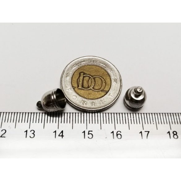 1pár - Platina ezüst sz. KUPAK (bojthoz pl.) 7 mm átmérőjű
