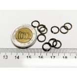 Antik bronz szerelőkarika, 8mm - 10db