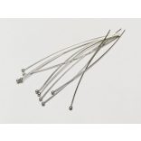 7cm Bogyós szerelőpálca Platina színű (10db)