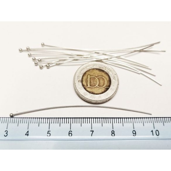 7cm Bogyós szerelőpálca Platina színű (10db)