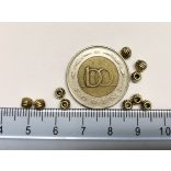 Arany színű fém köztes gyöngy 10 db (4mm) Lyuk : 1,5 mm