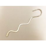 NAGY hullámos könyvjelző-alap (15cm, antik ezüst)