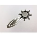 Antik Ezüst színű Hajókormány könyvjelző alap (18mm tányérral) 