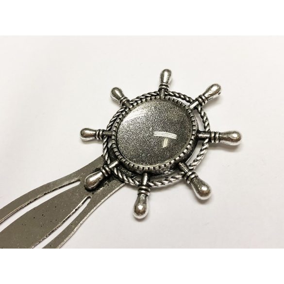 Antik Ezüst színű Hajókormány könyvjelző alap (18mm tányérral) 