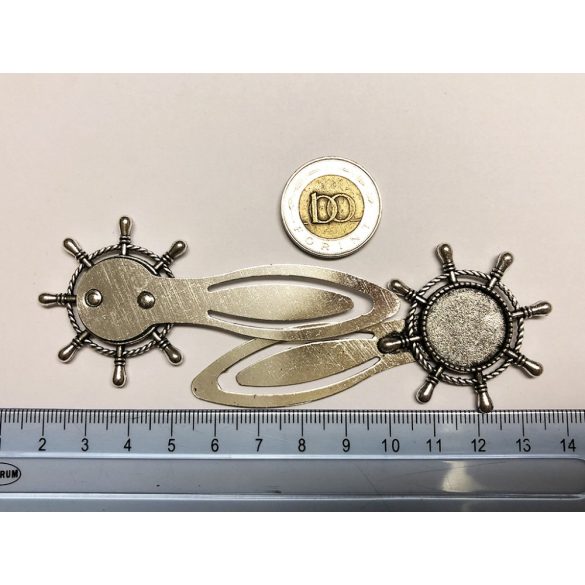 Antik Ezüst színű Hajókormány könyvjelző alap (18mm tányérral) 