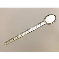   Antik ezüst színű vonalzós könyvjelző alap (25*18mm tányérral) 