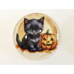 Halloween kaboson 25mm -  Fekete cica