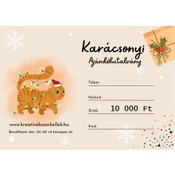 Karácsonyi Ajándékutalvány - cicás 10 000 Ft