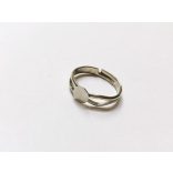 Ragasztható gyűrű-alap antik ezüst színű, állítható