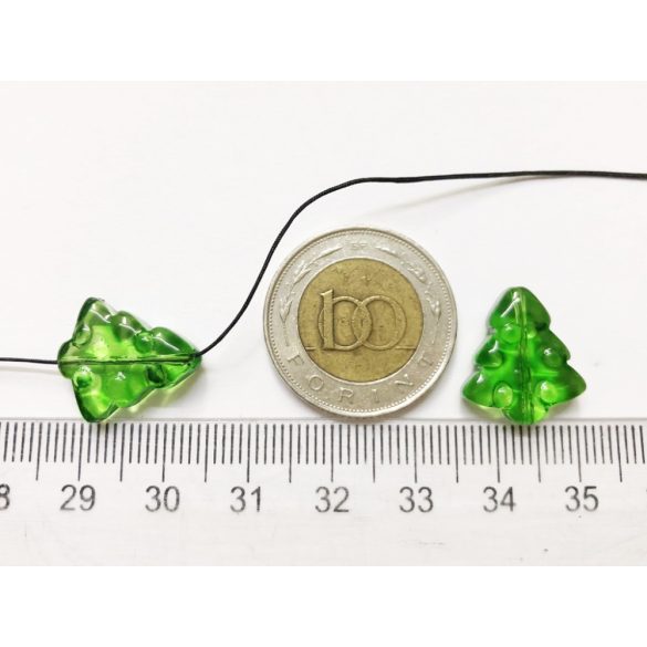 Karácsonyfa-Üveggyöngy (16*15mm)