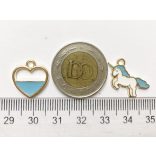 Unikornis szivecskével - kék