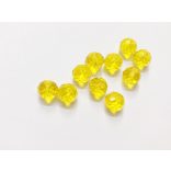 Sárga - csiszolt üveggyöngy - 8x6mm abacus - 10db