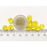 Sárga - csiszolt üveggyöngy - 8x6mm abacus - 10db