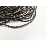 ~ 3 mm Műbőr fonat - étcsoki barna (50cm)