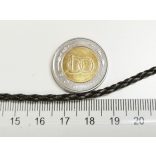 ~ 3 mm Műbőr fonat - étcsoki barna (50cm)