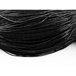 Viaszolt pamutszál - fekete (1mm) - 1m