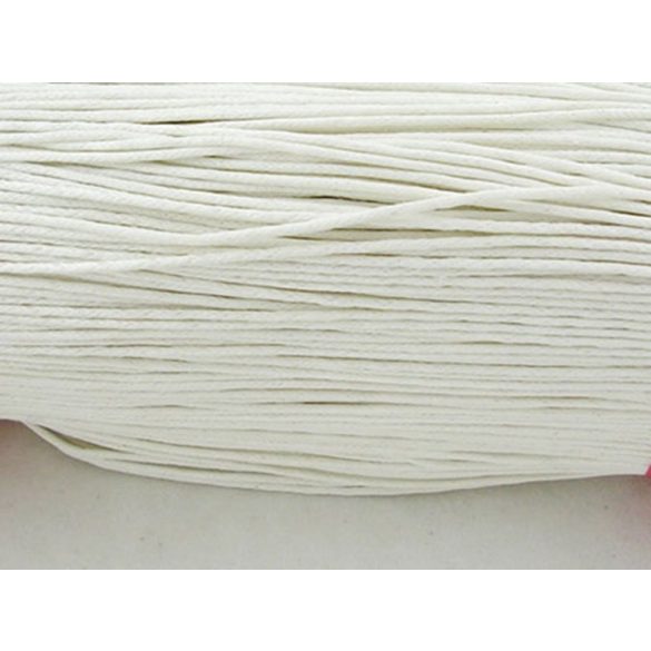 Viaszolt pamutszál - fehér (1mm) - 1m