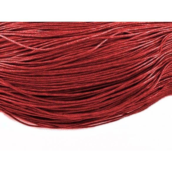 Viaszolt pamutszál - piros (1mm) - 1m