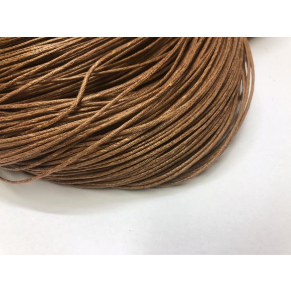 Viaszolt pamutszál (1mm) - Meleg barna - 1m