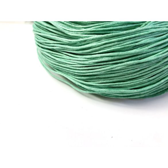 Viaszolt pamutszál (1mm) - Türkiz zöld  - 1m