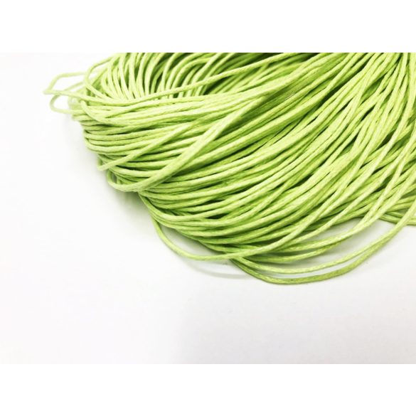 Viaszolt pamutszál (1mm) - Sárgás zöld - 1m