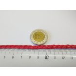 ~5mm Műbőr fonat - piros (50cm)