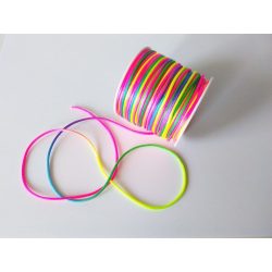 Szivárványos szatén zsinór (2mm) - 50cm