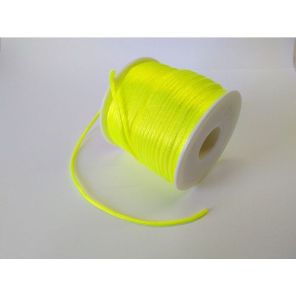 UV sárga szatén zsinór (2mm) - 50cm