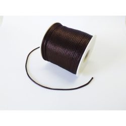 Sötétbarna szatén zsinór (2mm) - 50cm