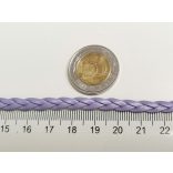 ~ 5mm Műbőr fonat - halványlila (50cm)