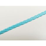 ~ 5mm Műbőr fonat - világos kék (50cm)