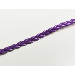 ~ 5mm Műbőr fonat - sötét lila (50cm)