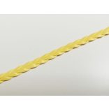 ~ 5mm Műbőr fonat - sárga (50cm)