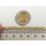 ~ 5mm Műbőr fonat - arany (50cm)