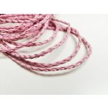 ~ 3 mm Műbőr fonat - rózsaszín (50cm)