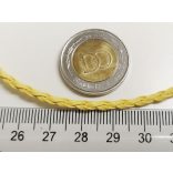 ~ 3 mm Műbőr fonat - sárga (50cm)
