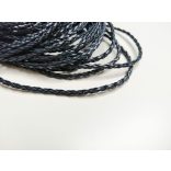 ~ 3 mm Műbőr fonat - sötétkék (50cm)