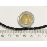 ~ 3 mm Műbőr fonat - sötétkék (50cm)