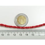 ~ 3 mm Műbőr fonat - piros (50cm)