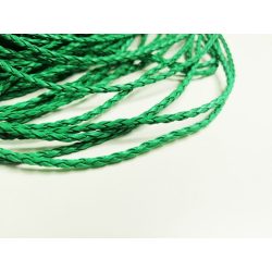 ~ 3 mm Műbőr fonat - zöld (50cm)
