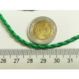 ~ 3 mm Műbőr fonat - zöld (50cm)