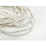 ~ 3 mm Műbőr fonat - fehér (50cm)