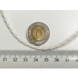 ~ 3 mm Műbőr fonat - fehér (50cm)