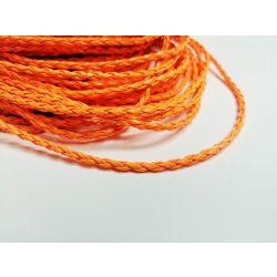 ~ 3 mm Műbőr fonat - narancssárga (50cm)