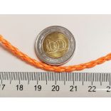 ~ 3 mm Műbőr fonat - narancssárga (50cm)