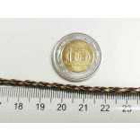 ~ 3 mm Műbőr fonat - bronzos barna (50cm)